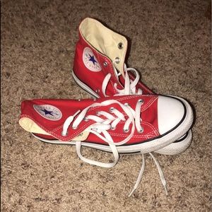 Red high top converse